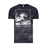 Cloud Black the great wave off kanagawa Vintage Tee - artisFamous