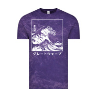 Cloud Purple the great wave off kanagawa Vintage Tee - artisFamous