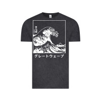 Vintage Black the great wave off kanagawa Vintage Tee - artisFamous