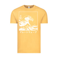 Vintage Mustard the great wave off kanagawa Vintage Tee - artisFamous