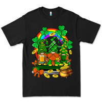 Black st. patricks gnomes truck with rainbow Premium Tee - BundleAndBundleShop