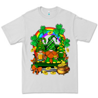 Dove Grey st. patricks gnomes truck with rainbow Premium Tee - BundleAndBundleShop