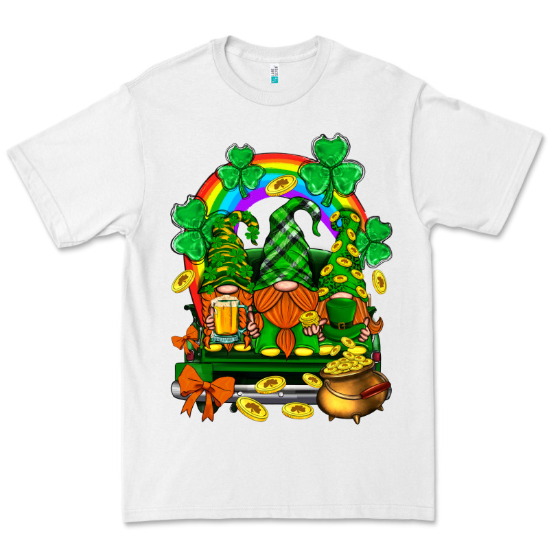 St. Patricks Gnomes Truck With Rainbow Premium Tee by BundleAndBundleShop | Teevron