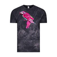 Cloud Black pink parrot T-shirts Vintage Tee - artisFamous