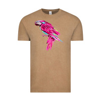 Vintage Coffee pink parrot T-shirts Vintage Tee - artisFamous