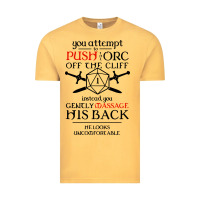 Vintage Mustard tabletop rpg d20 orc massage critical failure Vintage Tee - artisFamous