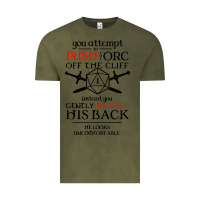 Vintage Olive tabletop rpg d20 orc massage critical failure Vintage Tee - artisFamous