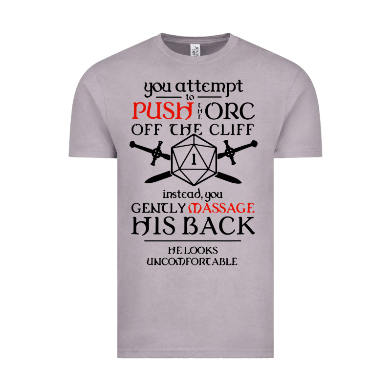 Tabletop Rpg D20 Orc Massage Critical Failure Vintage Tee by artisFamous | Teevron