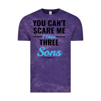 Cloud Purple you can't scare me i have three sons Vintage Tee - artisFamous