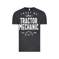 Vintage Black Tractor Mechanic Gift Funny Job Title Profession Birthday Idea Vintage Tee - artisFamous