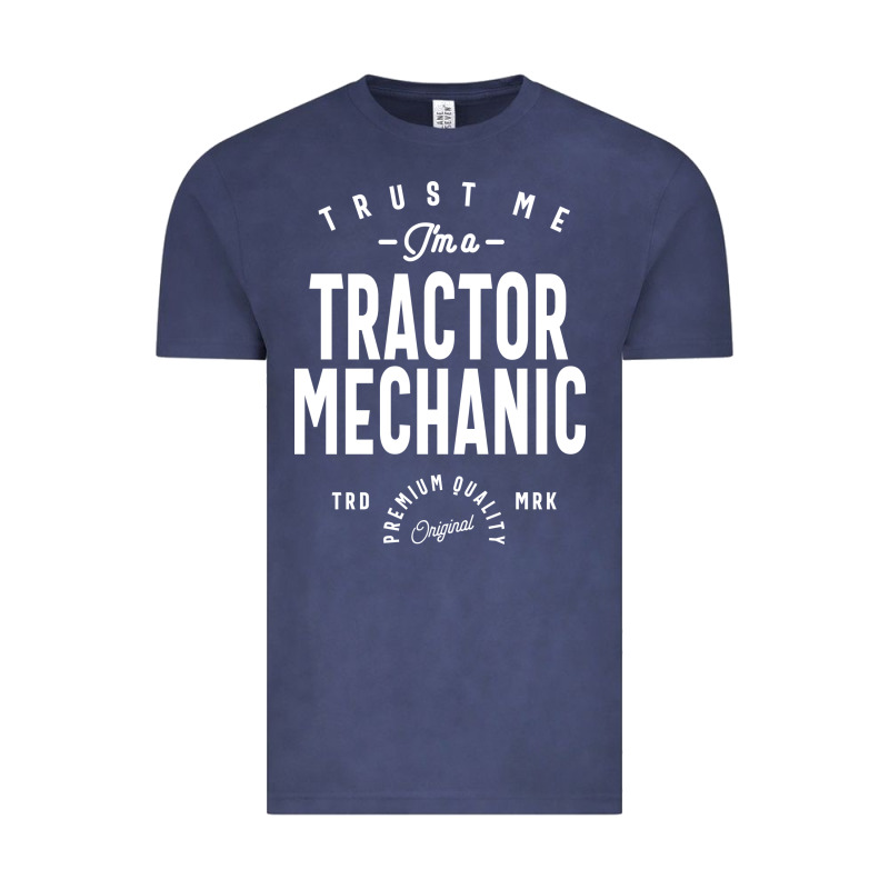 Tractor Mechanic Gift Funny Job Title Profession Birthday Idea Vintage Tee by artisFamous | Teevron