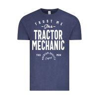 Vintage Denim Tractor Mechanic Gift Funny Job Title Profession Birthday Idea Vintage Tee - artisFamous