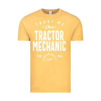 Vintage Mustard Tractor Mechanic Gift Funny Job Title Profession Birthday Idea Vintage Tee - artisFamous