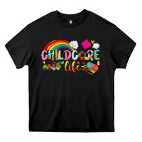 Black childcare life Heavy Core Tee - NancyCooperArtShop