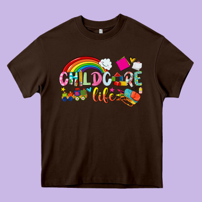 Childcare Life Heavy Core Tee Designed By Nancycooperartshop