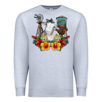 Heather Grey farm life sheep Premium Sweatshirt - SublimationCraftShop