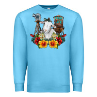 Ocean Blue farm life sheep Premium Sweatshirt - SublimationCraftShop