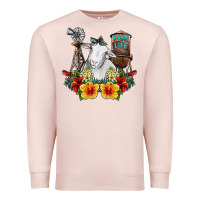 Pale Pink farm life sheep Premium Sweatshirt - SublimationCraftShop