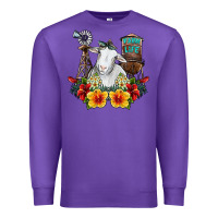 Purple farm life sheep Premium Sweatshirt - SublimationCraftShop