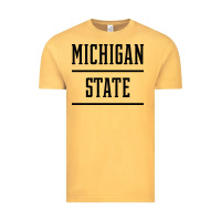 Vintage Mustard Michigan MI State vintage Athletic Style Vintage Tee - artisFamous