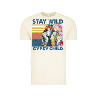 Vintage Arctic stay wild gypsy child letter rainbow Vintage Tee - artisFamous