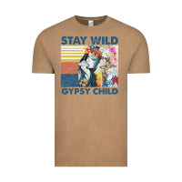 Stay Wild Gypsy Child Letter Rainbow Vintage Tee | Teevron