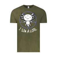 Vintage Olive i sin a lotl hail satan pentagram Vintage Tee - artisFamous