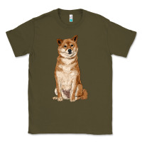 Army Green shiba inu Classic Tee - RanaPortraitStore