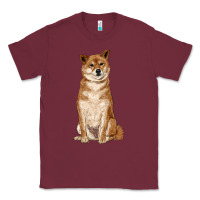 Burgundy shiba inu Classic Tee - RanaPortraitStore