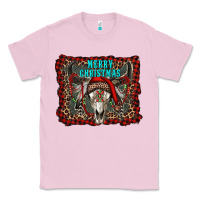 Bubblegum Pink merry christmas bull skull Classic Tee - RanaPortraitStore