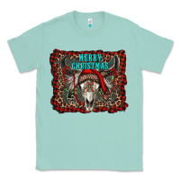 Seafoam merry christmas bull skull Classic Tee - RanaPortraitStore