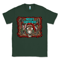 Sports Green merry christmas bull skull Classic Tee - RanaPortraitStore