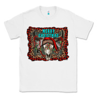 White merry christmas bull skull Classic Tee - RanaPortraitStore