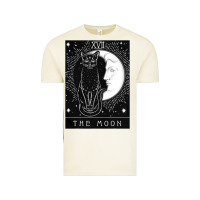 Vintage Arctic tarot card crescent moon and cat graphic Vintage Tee - artisFamous