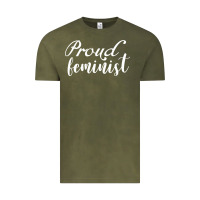 Vintage Olive Proud feminist Vintage Tee - artisFamous