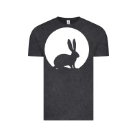 Vintage Black bunny and full moon funny Vintage Tee - artisFamous
