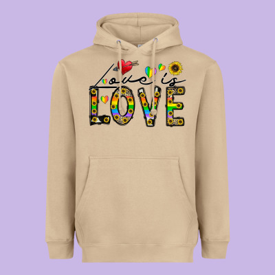 Love Is Love Heavyweight Hoodie Designed By Cowhidedigitalart