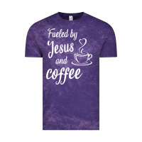 Cloud Purple Fueled by jesus and coffee Vintage Tee - artisFamous