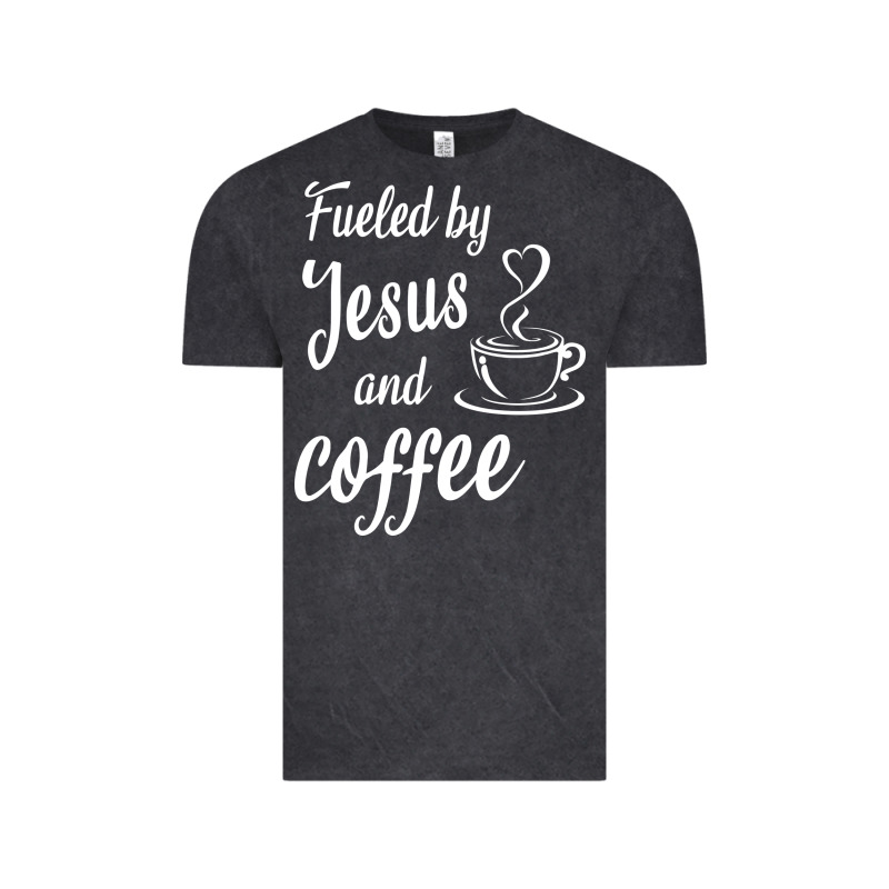Fueled By Jesus And Coffee Vintage Tee by artisFamous | Teevron