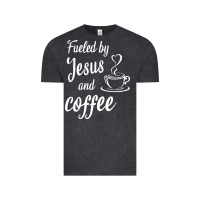 Vintage Black Fueled by jesus and coffee Vintage Tee - artisFamous