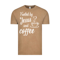 Vintage Coffee Fueled by jesus and coffee Vintage Tee - artisFamous