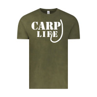 Vintage Olive carp life funny fish fishing Vintage Tee - artisFamous