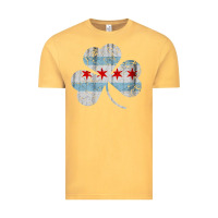 Vintage Mustard irish chicago flag shamrock Vintage Tee - artisFamous