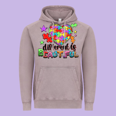 Different Is Beautiful Vintage Hoodie Designed By Nancycooperartshop