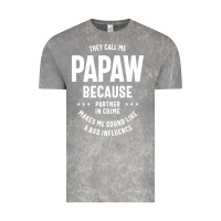 Cloud Rock Mens They Call Me Papaw Because Partner In Crime - Dad & Grandpa Birth Vintage Tee - artisFamous