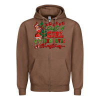 Chestnut Just A Girl Who Loves Christmas Zipper Hoodie - FaDigitalArtStudio