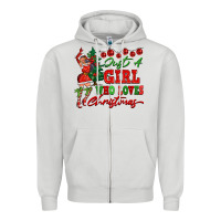 Dove Grey Just A Girl Who Loves Christmas Zipper Hoodie - FaDigitalArtStudio