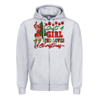 Heather Grey Just A Girl Who Loves Christmas Zipper Hoodie - FaDigitalArtStudio