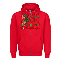 Red Just A Girl Who Loves Christmas Zipper Hoodie - FaDigitalArtStudio