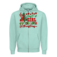 Seafoam Just A Girl Who Loves Christmas Zipper Hoodie - FaDigitalArtStudio